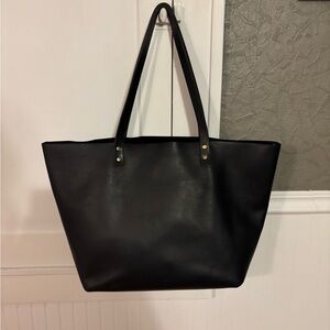 Portland Leather Black Tote Bag